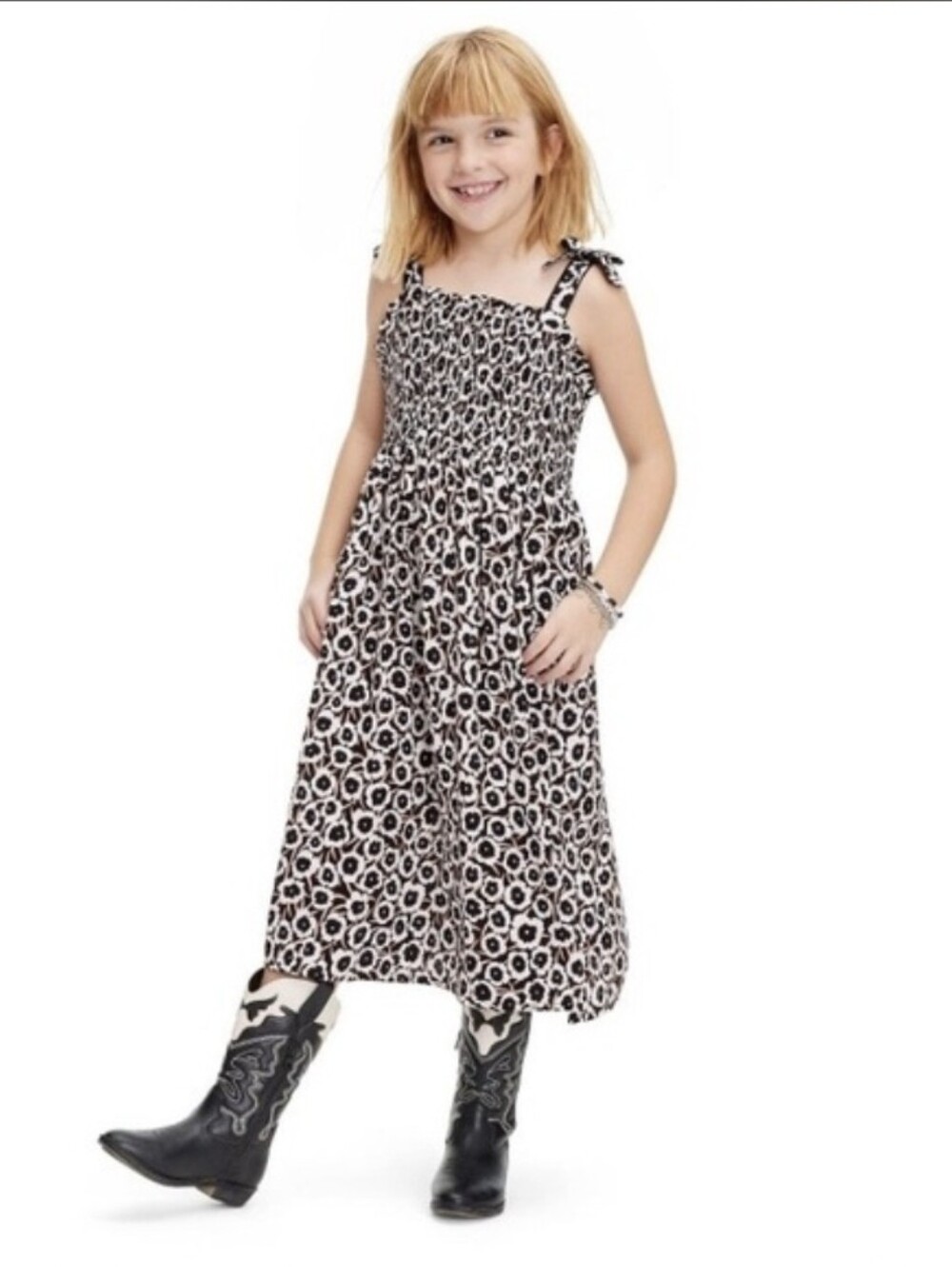 Diane Von Furstenberg Sundress Rayon Smocked Fall Tropical Animal Print  XS 4/5